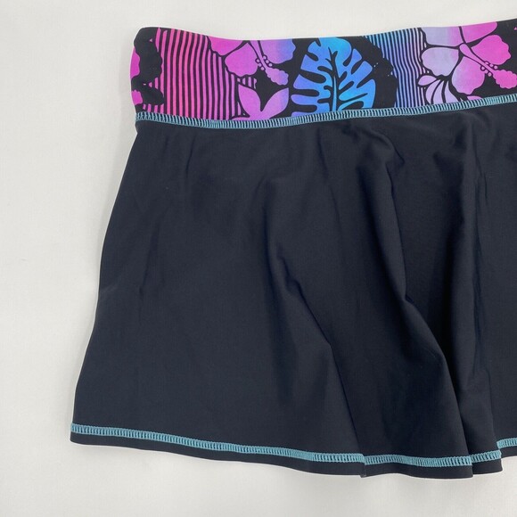 R way Swimwear Girl's Stretch Printed Waistband Pull-On  Skirt Black Size 14.5 - Picture 4 of 8